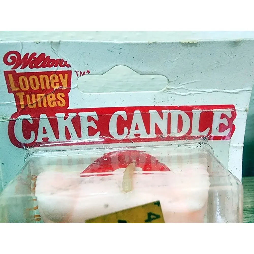1979 Looney Tunes Porky Pig Birthday Candles Wilton Set of 2. With # Inserts 1-6
